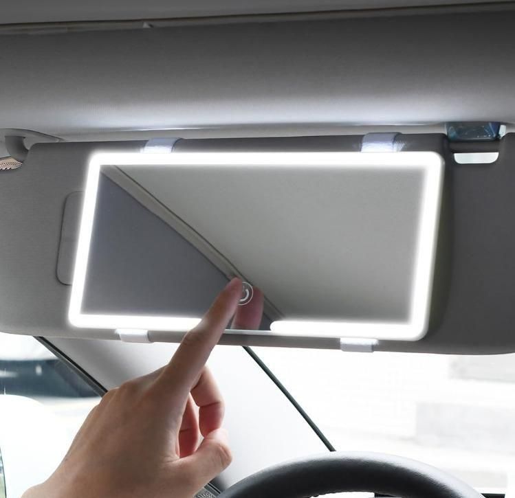 Rechargeable Car Makeup Mirror with LED Lights